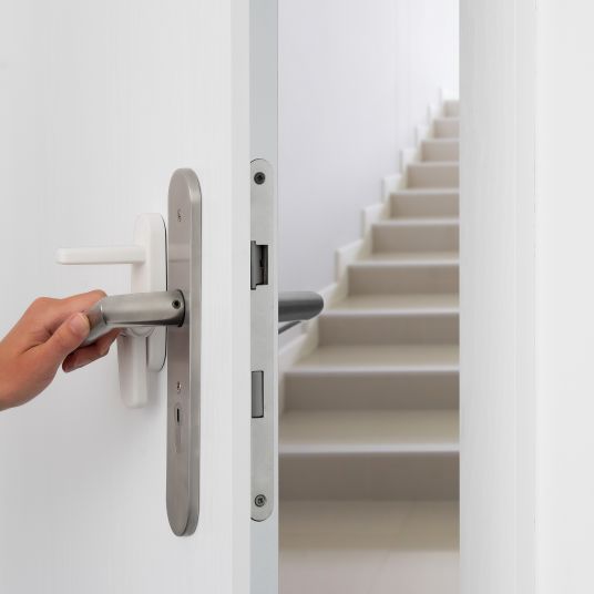 Reer Door handle stop for childproof locking of apartment and entrance doors - white