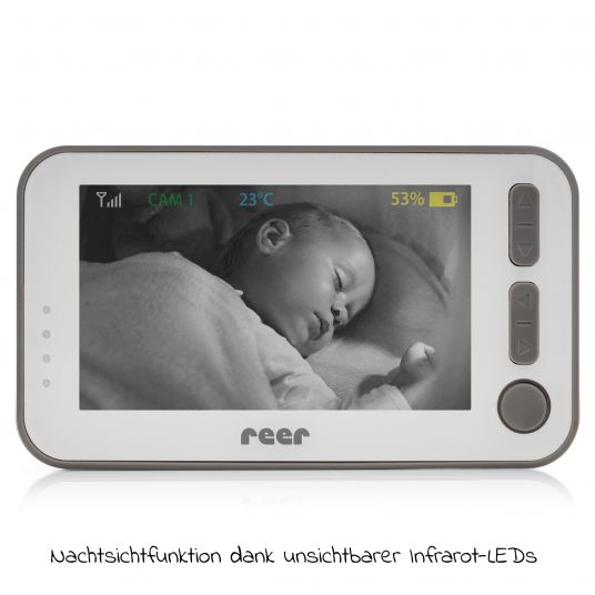 Reer Video-Babyphone BabyCam XL - Weiß / Grau