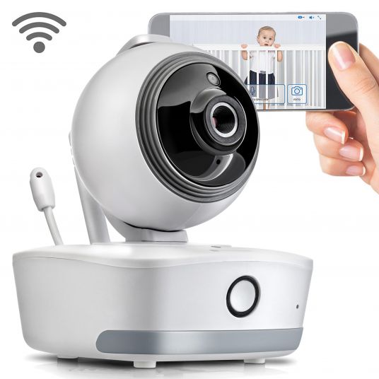Reer Video-Babyphone IP BabyCam Move - Weiß / Grau