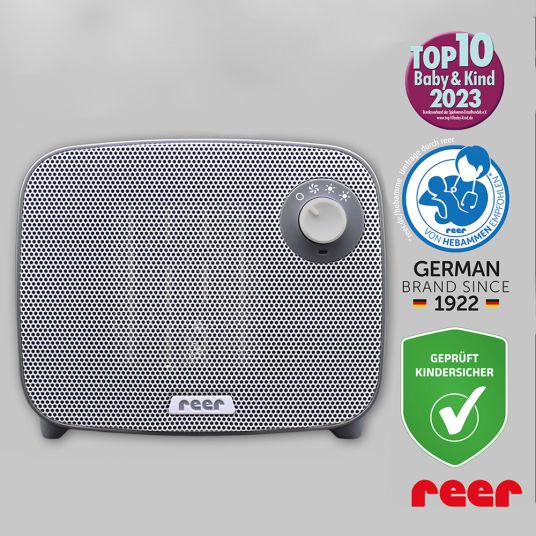 Reer Wickelheizstrahler / Heizlüfter 3in1 FeelWell Air - mit Kühlfunktion - Grau Weiß