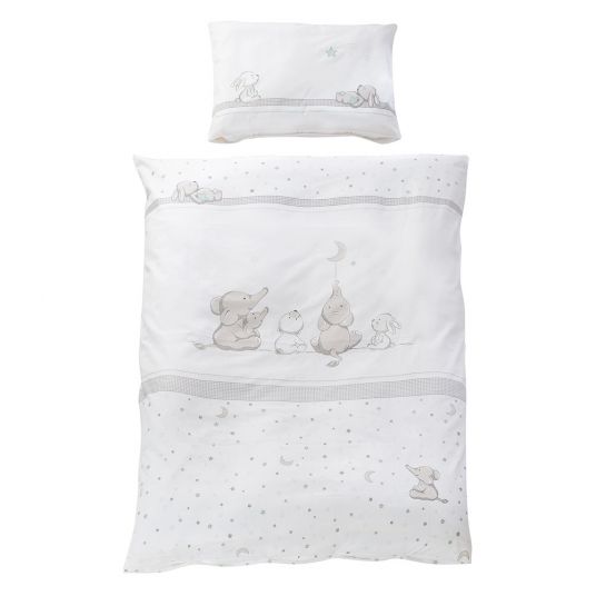 Roba 2-piece bedding 100 x 135 cm / 40 x 60 cm - Starry magic - White