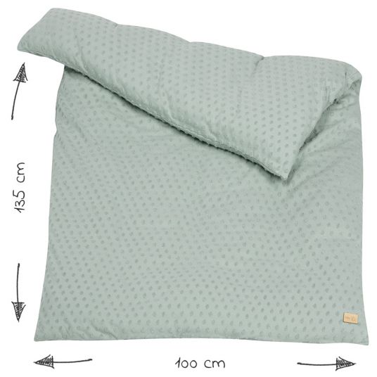 Roba Biancheria da letto 2 pezzi bio 100 x 135 cm / 40 x 60 cm - Lil Planet - Frosty Green