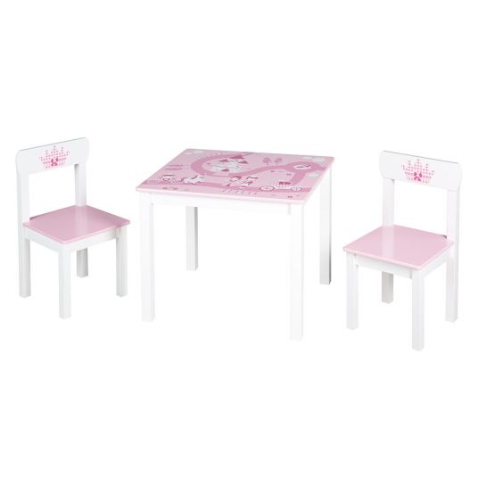 Roba Set di sedute per bambini a 3 pezzi - Crown - Rosa