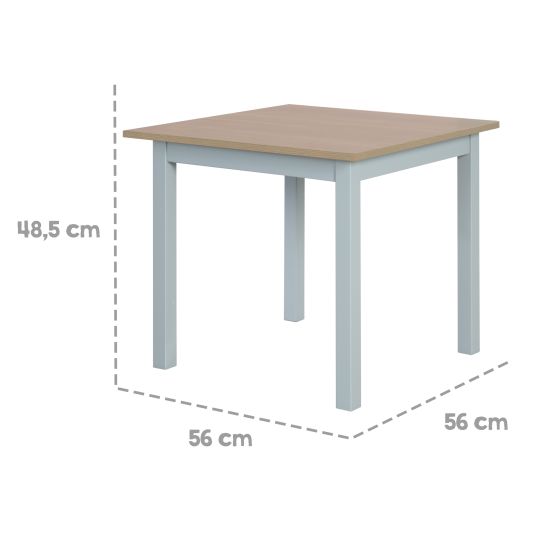 Roba 3-tlg. Kindersitzgruppe inkl. 1 Tisch & 2 Stühle - Woody - Natur Taupe