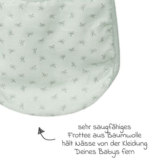 Roba 3-piece bib set with organic cotton GOTS - Lil Planet - Frosty Green