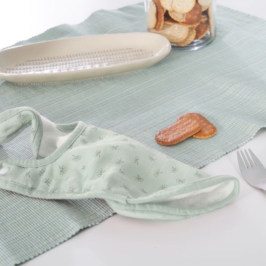 Roba 3-piece bib set with organic cotton GOTS - Lil Planet - Frosty Green