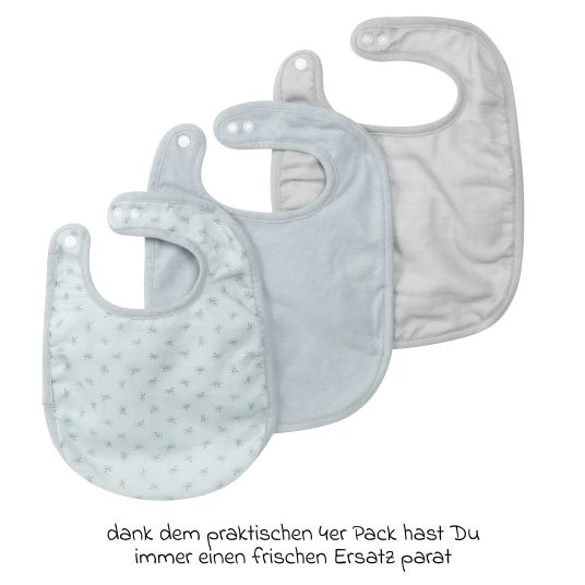 Roba 3-tlg. Lätzchen-Set mit Organic Bio-Baumwolle GOTS - Lil Planet - Türkis