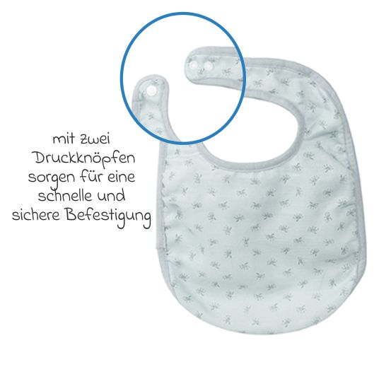 Roba 3-tlg. Lätzchen-Set mit Organic Bio-Baumwolle GOTS - Lil Planet - Türkis