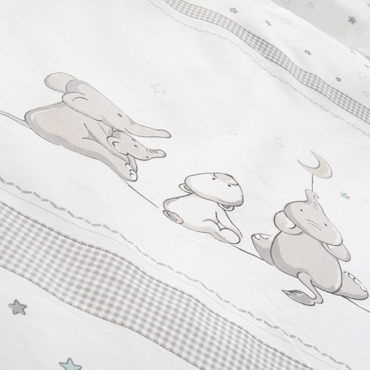 Roba Set di biancheria da letto 4 pezzi Coperta 100 x 135 cm, Cuscino 40 x 60 cm, Nido, Baldacchino - Magia delle Stelle - Bianco