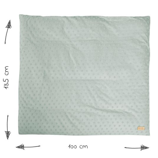 Roba 4-piece gift set Sleeping Organic bedding 100x135 cm / 40x60 cm, fitted sheet, nest Lil Planet - Frosty Green