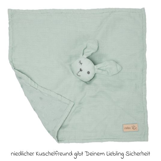 Roba 6-tlg. Beistellbett-Komplett-Set mit Canvas-Barriere, Matratze 90 x 45 cm, Spannbetttuch, 2-tlg-Schlafsack, Schmusetuch & Spieluhr 47 x 99,5 cm - Weiß