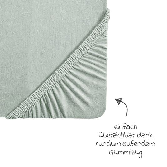 Roba 8-tlg. Beistellbett-Komplett-Set mit Canvas-Barriere, Matratze 90 x 45 cm, Spannbetttuch, Steppbett, Bettwäsche, Schmusetuch & Spieluhr 47 x 99,5 cm - Taupe