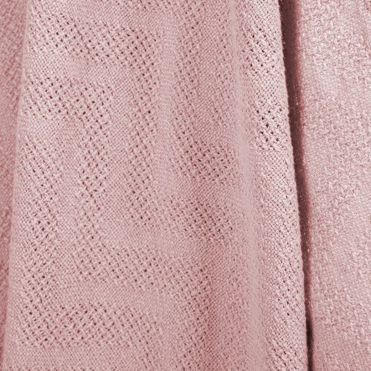 Roba Organic cotton blanket - Knitted look 80 x 80 cm - Lil Planet - Pink Mauve