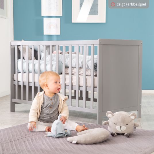 Roba Dormire insieme con materasso Safe Sleep, rete a doghe regolabile in altezza in 6 posizioni e 5 pioli passanti 60 x 120 cm - Universale - Bianco