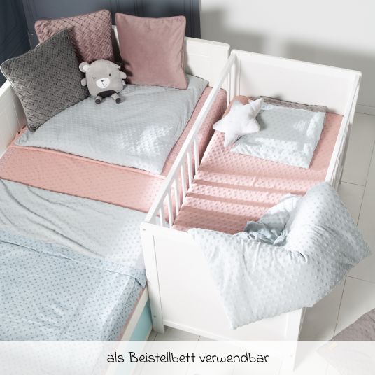 Roba Dormire insieme con materasso Safe Sleep, rete a doghe regolabile in altezza in 6 posizioni e 5 pioli passanti 60 x 120 cm - Universale - Bianco