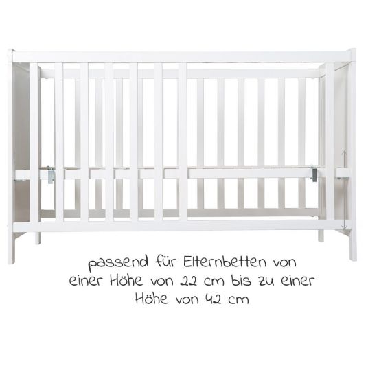 Roba Beistellbett und Kinderbett Hamburg 60 x 120 cm - Weiß