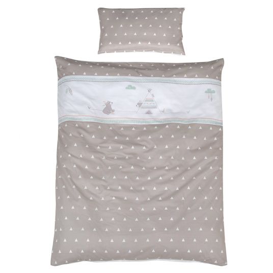 Roba Bed Linen Set - Indibär - Grey