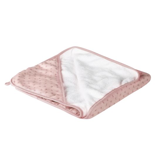 Roba Asciugamano con cappuccio in 100% cotone biologico GOTS 80 x 80 cm - Lil Planet - Rosa