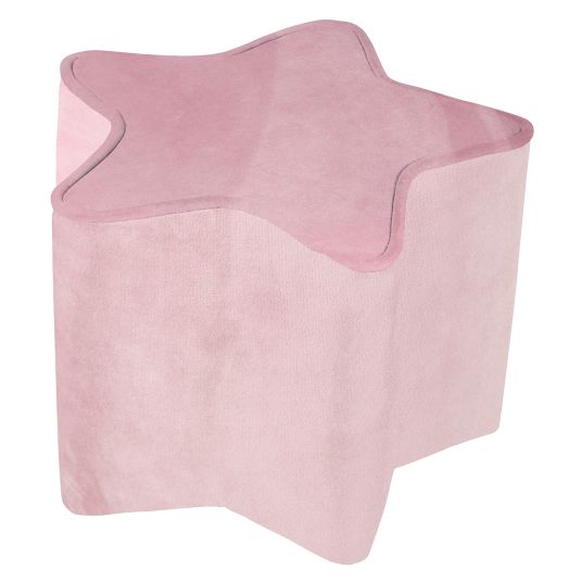 Roba Kinderhocker in Sternform gepolster, mit Samtstoff bezogen - Lil Sofa - Rosa Mauve