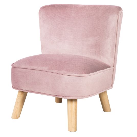 Roba Kindersessel gepolster, mit Samtstoff bezogen - Lil Sofa - Rosa Mauve