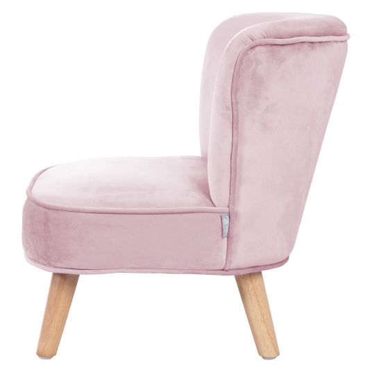 Roba Kindersessel gepolster, mit Samtstoff bezogen - Lil Sofa - Rosa Mauve