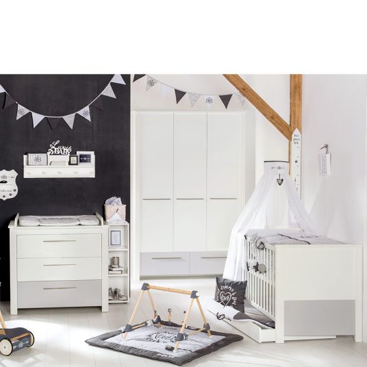 Roba Children's room Linus with 3-door wardrobe, bed, changing unit
