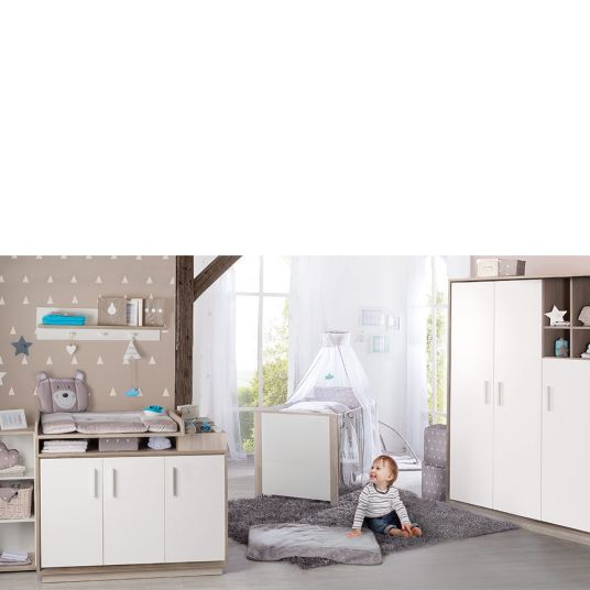 Roba Children's room Olaf 14-pcs. with 3-door wardrobe incl. textile collection Indibär