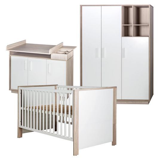 Roba Olaf children's room with 3-door wardrobe, bed, changing unit