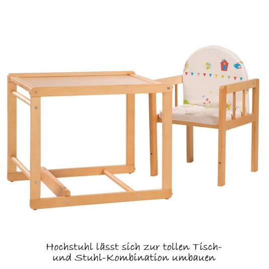 Roba Combi high chair nature with wooden dining board - Forest Wedding