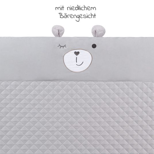 Roba Krabbeldecke / Wickelauflage mit Spielbogen - 75 x 85 cm - Roba Style Sammy - Silbergrau