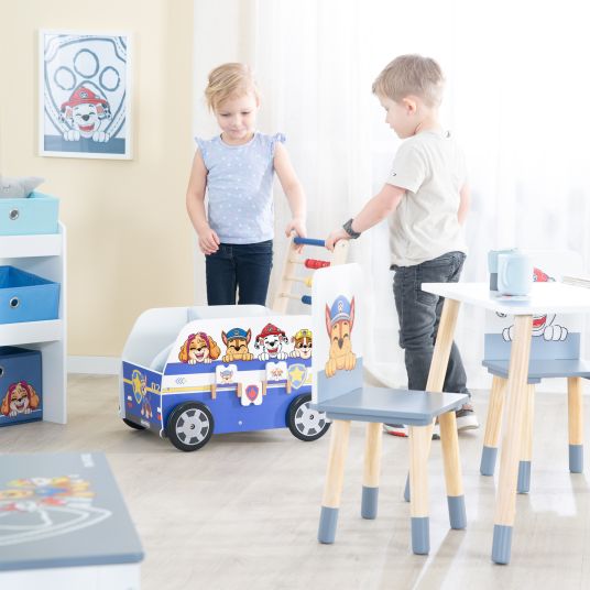 Roba Baby walker push and motor skills bus with clock & slide rule - Paw Patrol - White Blue