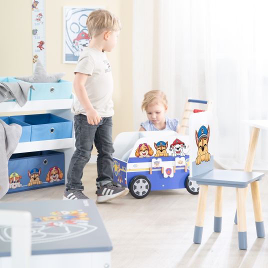 Roba Baby walker push and motor skills bus with clock & slide rule - Paw Patrol - White Blue