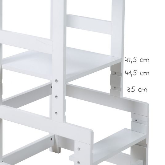 Roba Lernturm 3-fach höhenverstellbar bis 90 kg belastbar - Weiß