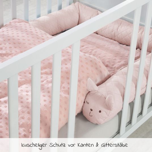 Roba Nestchenschlange für Kinderbetten 170 cm - Roba Style Lily - Rosa Mauve