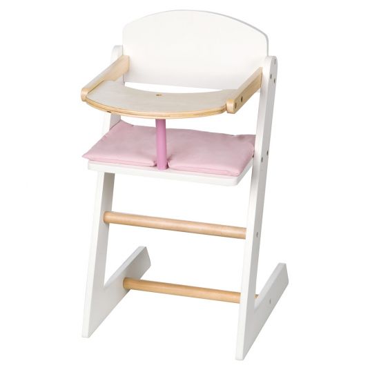 Roba Doll High Chair Scarlett - White Pink
