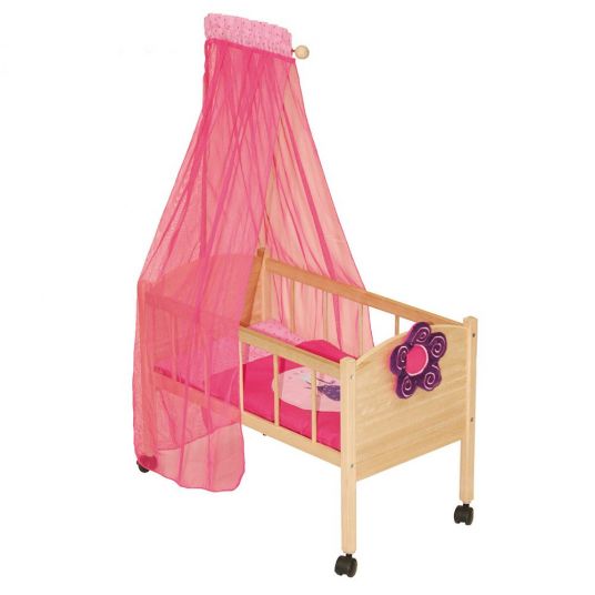 Roba Dolls bed with wheels + canopy Happy Fairy