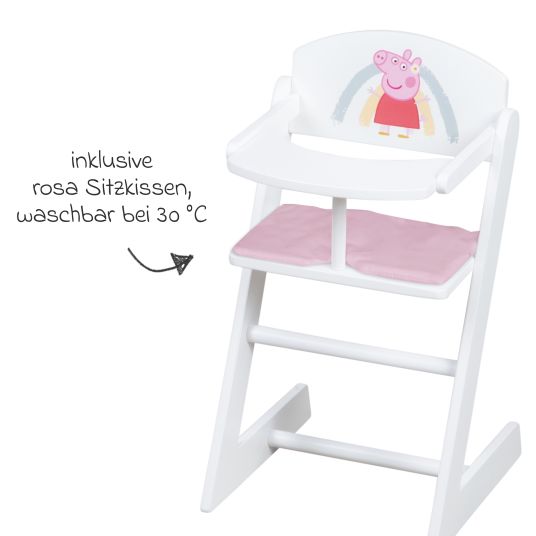 Roba Doll high chair with dining board - Peppa Pig - White