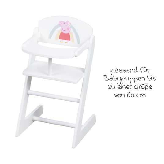 Roba Doll high chair with dining board - Peppa Pig - White