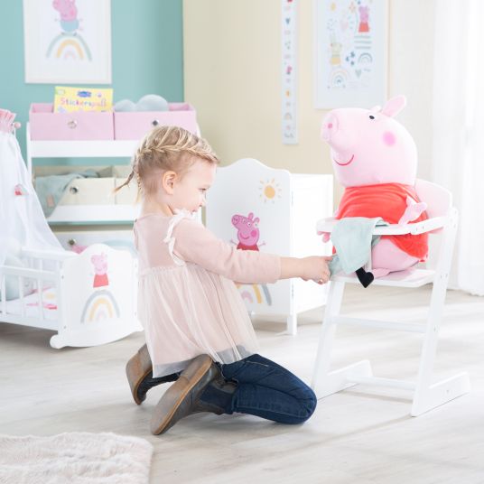 Roba Doll high chair with dining board - Peppa Pig - White