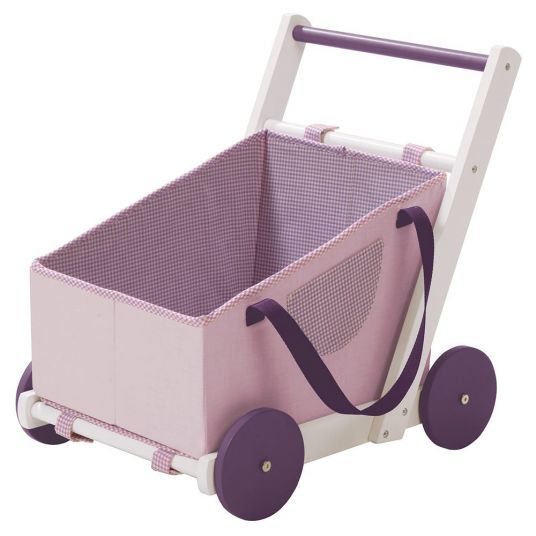 Roba Fienchen doll carriage with removable carrycot - White-Purple