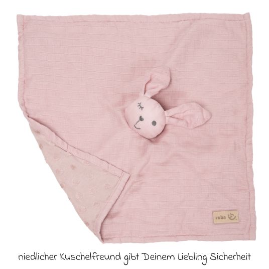 Roba Schmusetuch mit Organic Bio-Baumwolle GOTS 40 x 40 cm - Lil Planet - Rosa