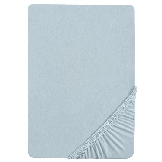 Roba Fitted sheet made of organic cotton 60 x 120 / 70 x 140 cm - Lil Planet - Light blue Sky