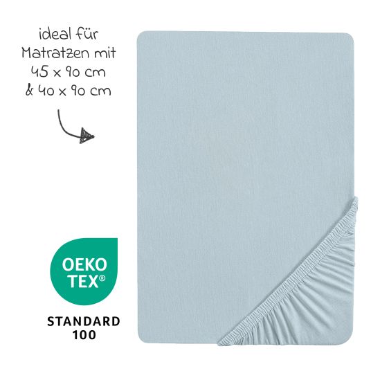 Roba Spannbetttuch Jersey aus 100% Organic Bio-Baumwolle GOTS 47 x 90 / 40 x 90 cm - Lil Planet - Türkis