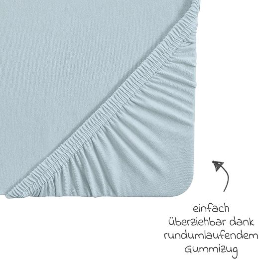 Roba Spannbetttuch Jersey aus 100% Organic Bio-Baumwolle GOTS 47 x 90 / 40 x 90 cm - Lil Planet - Türkis