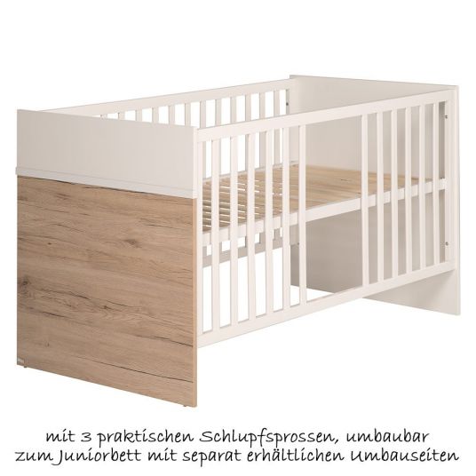 Roba Sparset Kinderzimmer Pepe mit Bett, breiter Wickelkommode