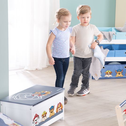 Roba Spielzeugregal inkl. 5 Stoffboxen - Paw Patrol - Weiß Blau