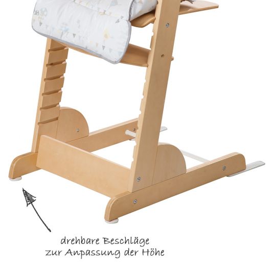 Roba Chill-Up stair high chair incl. cushion - Wiesenglück - White