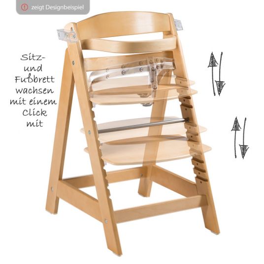 Roba Stair High Chair Sit Up Click with Dining Board - Taupe
