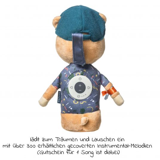 Rock my Sleep Music box / audio system incl. voucher for 1 song 25 cm - Jay the bear
