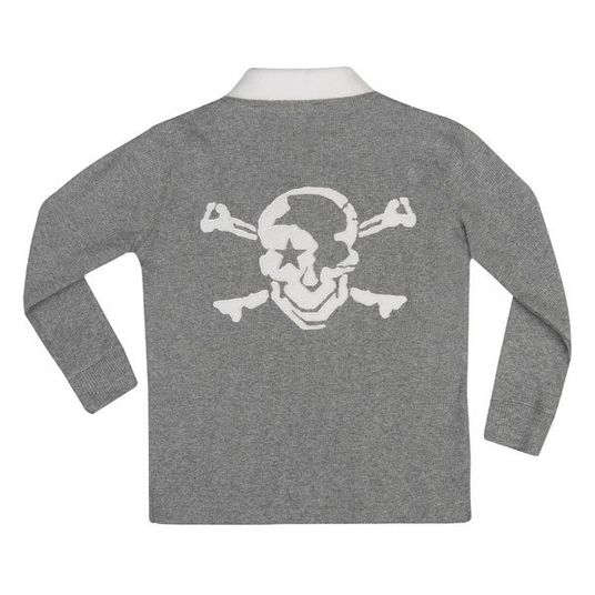 Rock Star Baby Poloshirt Langarm Pirate - Grau - Gr. L